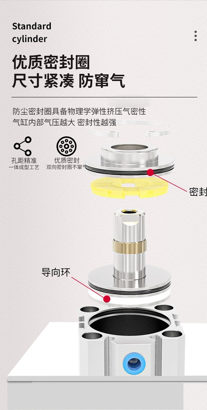 Xi lanh khí nén nhỏ mỏng SDA 20 25 32 40*5X10X20X25X30X40X50X60X75X100