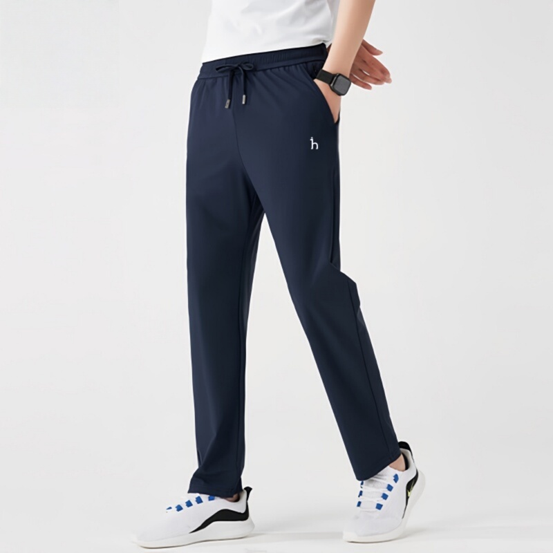 Authentic Hajji | Summer Casual Pants for Men, Ice Silk Cool Quick-Drying Sports Pants, High-End Lightweight Straight-Leg Business Pants