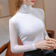 Danyu 2024 new high-neck mesh bottoming shirt for women long-sleeved sand body T-shirt lace top versatile gauze spring and autumn