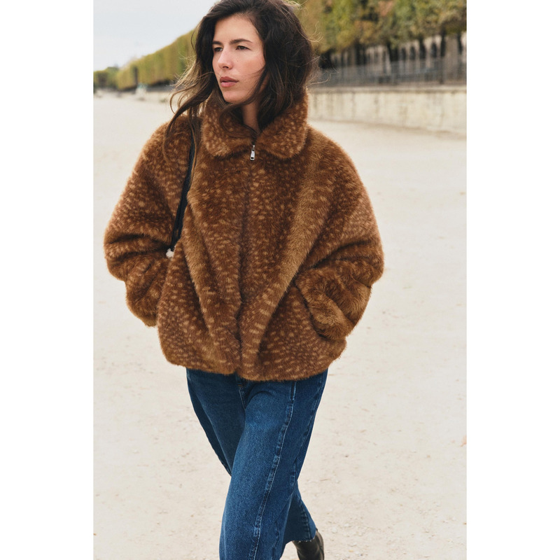 Zero Point October Spain Authentic Purchase Zara Faux Fur Short Jacket 0653/356 0653356 Zero Point October Spain Authentic Purchase Zara Faux Fur Short Jacket 0653/356 0653356