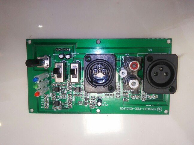 Positive and negative dual power supply XLR Karon balanced input RCA input Subwoofer output board Subwoofer front board