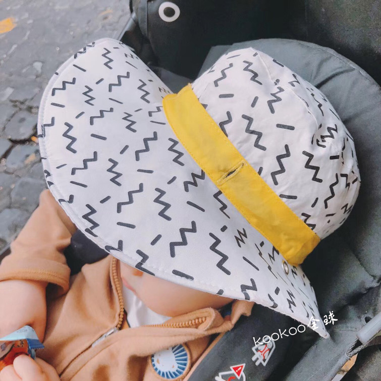 French ki et la children sunscreen baby out against UV shading hat summer sun hat fisherman hat