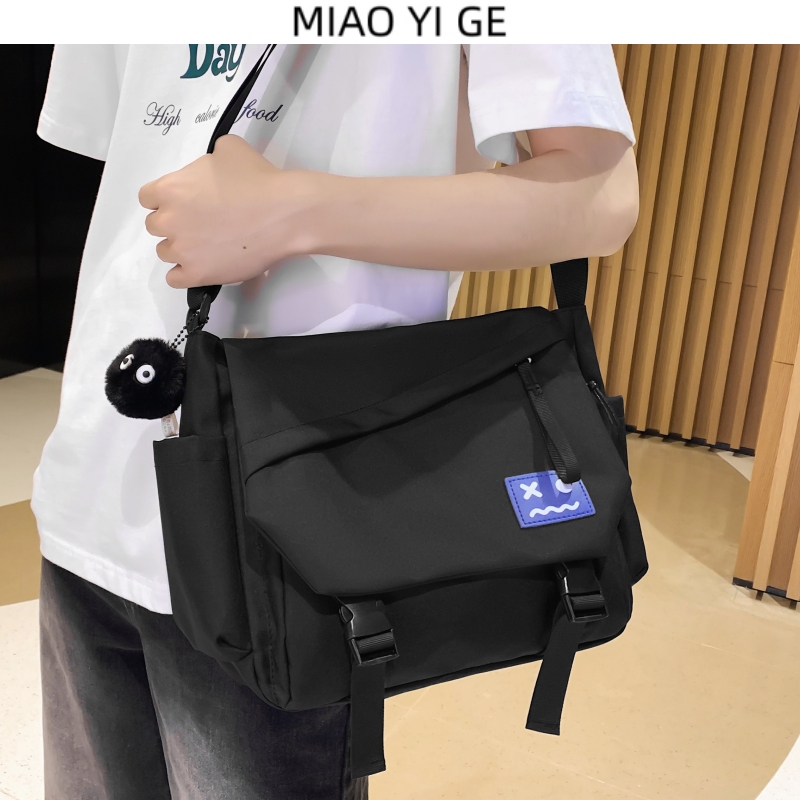 Crossbody Bag for Men, Japanese Functional Style Workwear Messenger Bag, Casual ins Trendy Brand Large Capacity Student Shoulder Bag for Women