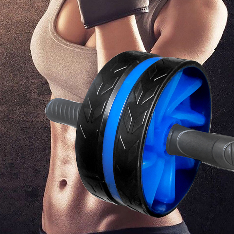 Widening the abdominal wheel vest line men's home fitness equipment women's universal mute stomach reduction abdominal abdominal wheel rolling
