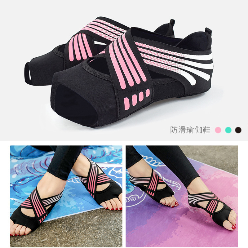 Indoor yoga shoes women's soft sole non-slip special open toe running summer breathable Pilates dance practice socks light