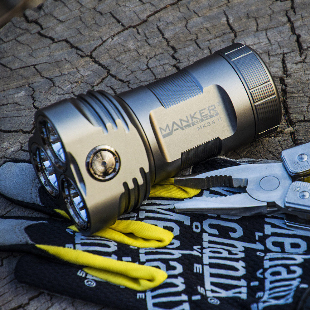 Manker MK34II 26000 lumens palm top killer waterproof outdoor camping floodlight flashlight