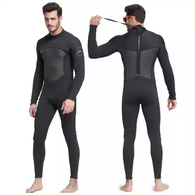 Plus velvet 3mm diving suit male one-piece inner plus velvet warm snorkeling clothes sunscreen surfing swimsuit jellyfish clothing thickened