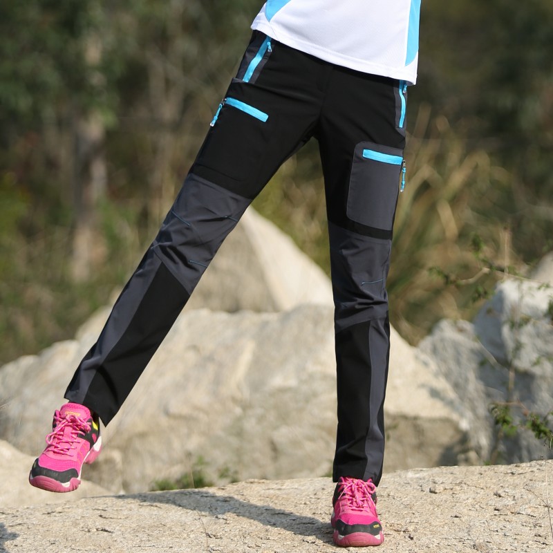 Outdoor Speed Dry Pants Woman Spring Autumn Summer Thin hiking Hiking Sport Large Size size Lean Elastic Breathable Quick Dry Long Pants