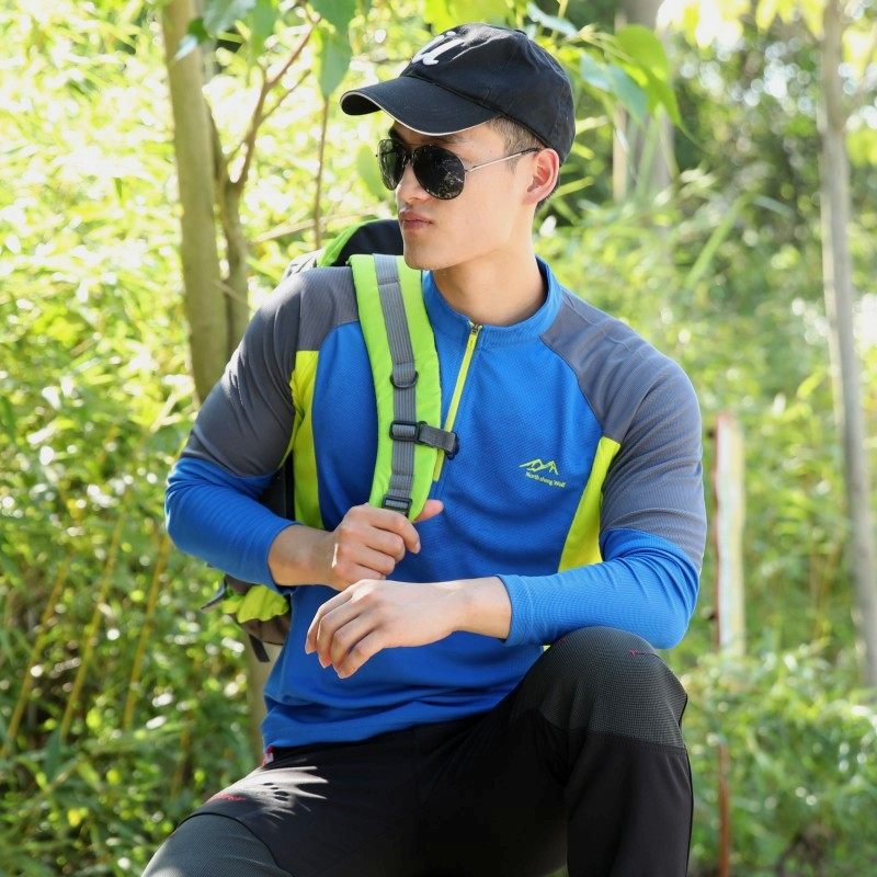 Outdoor Speed Dry Jersey Man Long Sleeve Speed Dry T-shirt Bottom-Shirt Mountaineering Fitness Sport Large Size Code Anti - - Quick Dry Clothes Summer
