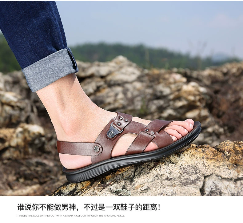 Bato Teng sandal nam 2018 hè mới xu hướng giày nam đế xuồng đế xuồng chống trơn mềm