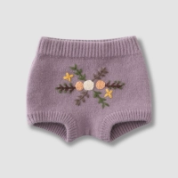 Шорты с вышивкой серого цвета [фиолетовая доставка примерно через 7 дней] [одиночные брюки]