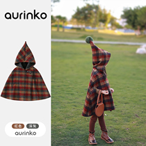 Winter childrens clothing girls woolen coat baby girls cloak little girls cardigan autumn and winter coat childrens winter clothing