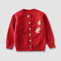 Красный кролик, свитер, кардиган, год кролика