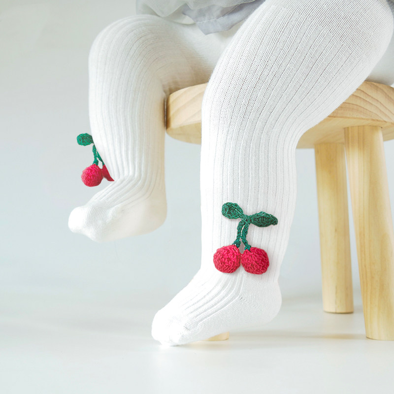 Girls pantyhose spring and autumn pure cotton baby big pp thin section girl treasure children's underwear girls baby jumpsuit princess