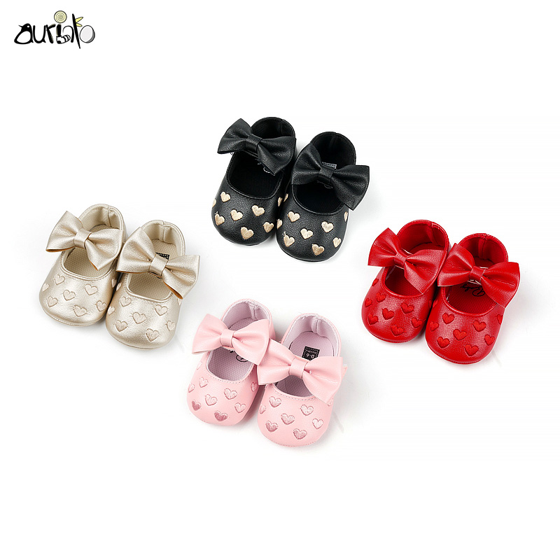 Baby School Walking Shoes Soft Bottom Non-slip Spring Autumn Season 6-12 Months 1-3 Year Old Woman Baby Shoes Princess Women's Treasure Single Shoes