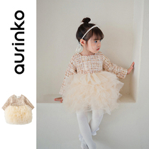 Girls birthday banquet skirt spring and autumn children one year old girl baby dress children princess dress baby Autumn dress