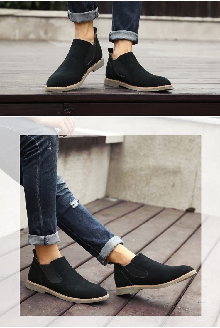 2018 mùa hè mới phong cách Người Anh Martin khởi động của nam giới boots da Chelsea khởi động của nam giới thời trang giữa xu hướng sa mạc khởi động giày boot nam chính hãng