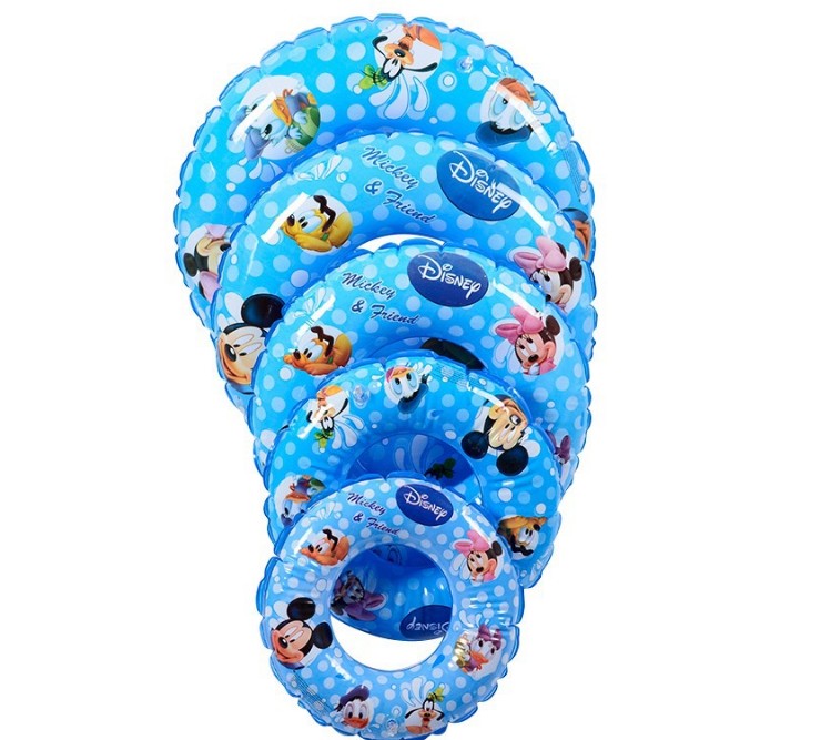 Phim hoạt hình dày bơi vòng bơi mùa hè vỉ 50-90cm phao cứu sinh trẻ em cung cấp vòng bơm hơi dành cho người lớn phao cổ