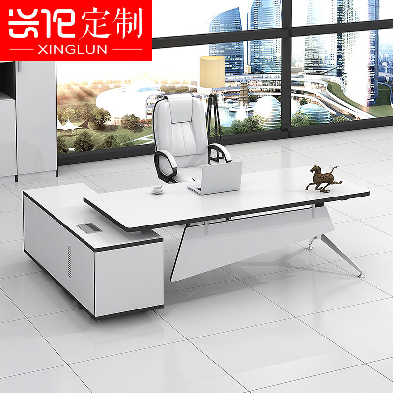 Office furniture owner table minimalist modern big class desk manager table manager table portfolio creative owner desk chair