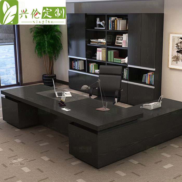 Shanghai Boss Desk Office Furniture Brief Modern Plate Large Class Desk Manager Table Manager Table Owner Desk Chair