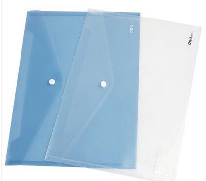 Powerful 5505 document bag A4 transparent button bag plastic document bag information bag document bag 10 packs
