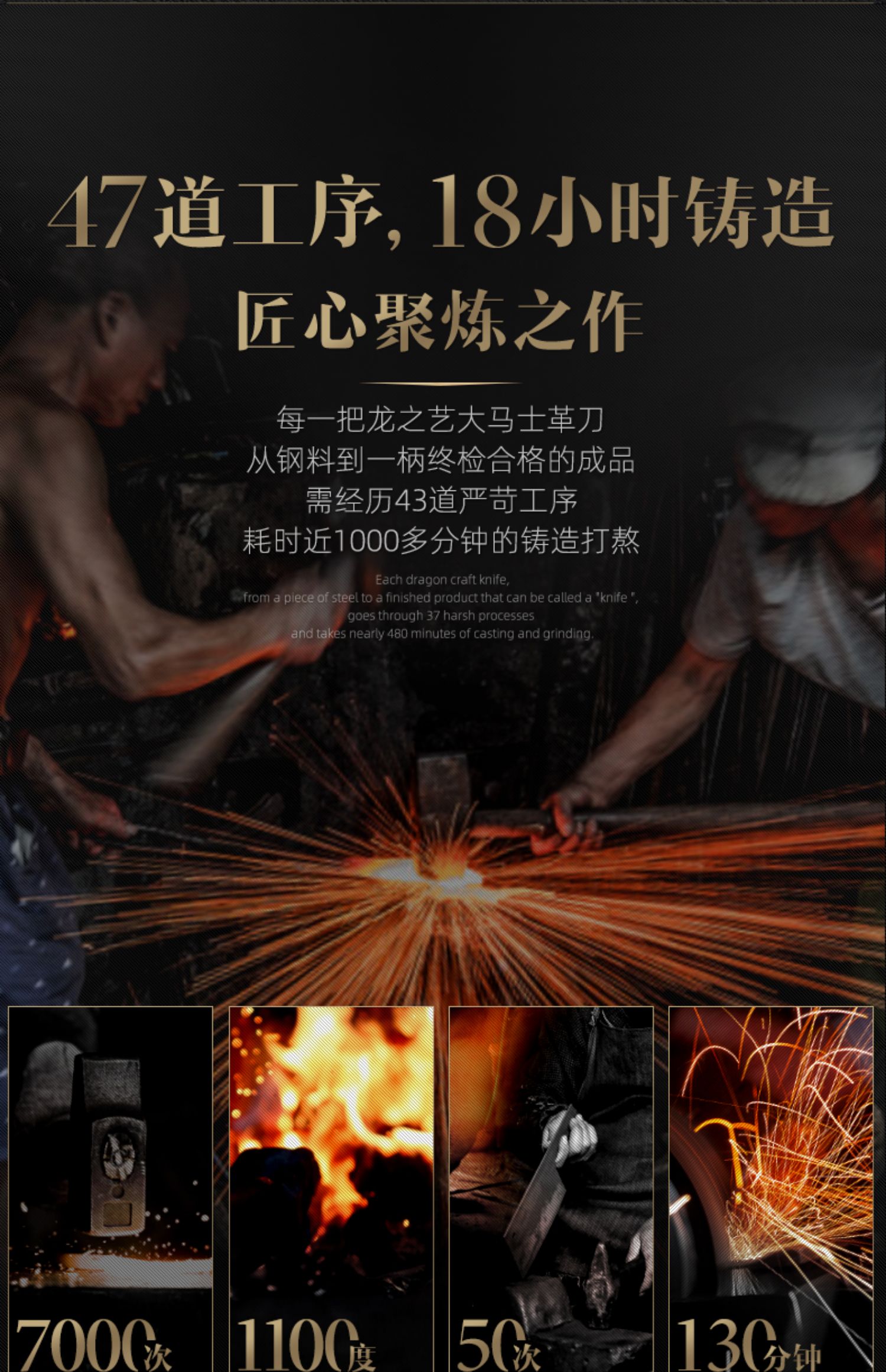 安享好物 安享A级剔骨刀-龙之艺大马士革剔骨刀  