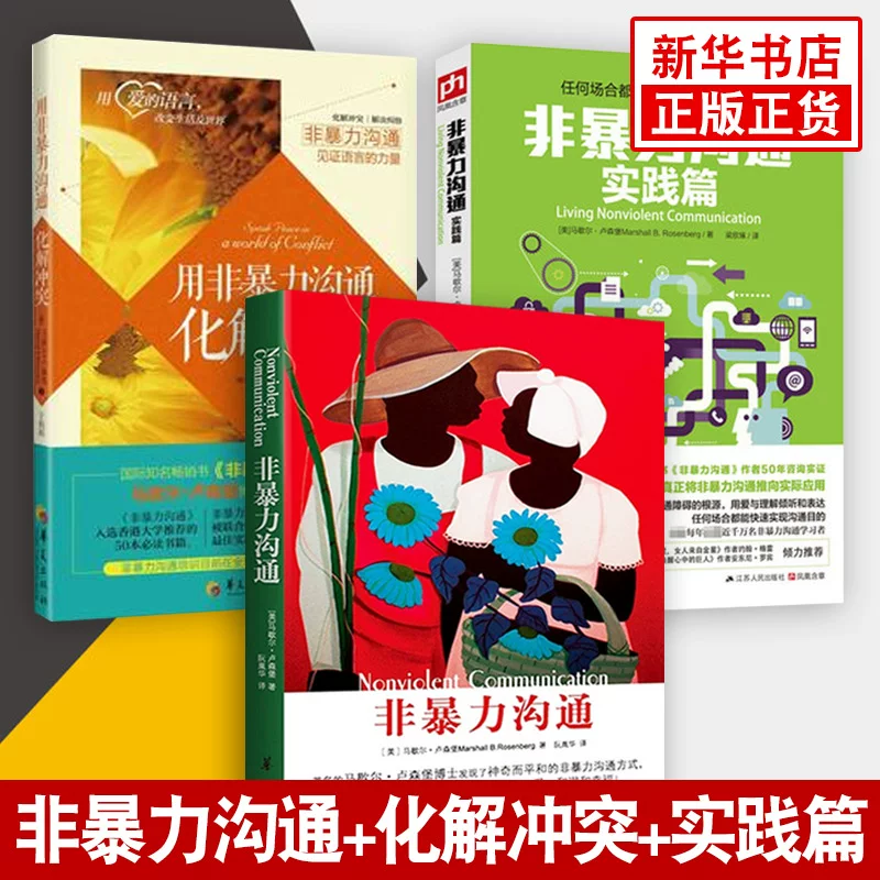 Non -violent communication complete works 3 volumes+resolution of conflict+practical articles on how to communicate with people to speak with people.