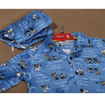 Foreign trade export Japanese men winter thick flange coral velvet cardigan pajamas home clothes living clothes soft set