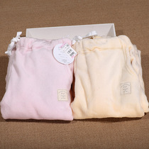 Export Japanese womens autumn and winter flannel soft fabric solid color thick warm casual home trousers pajama pants special offer