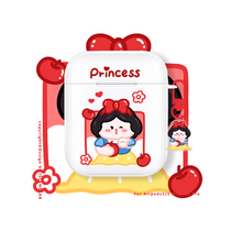 Snow White Airpods1 2 Generation 3 Generation Protective Case for Apple Pro Headset Shell Transparent Soft Anti-Fall TPU