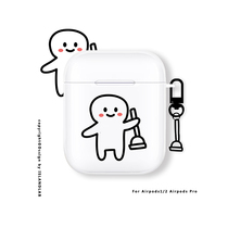 Small Creative Airpods1 2 generation protective suit for Apple Pro 3 generation headphone case personality transparent soft