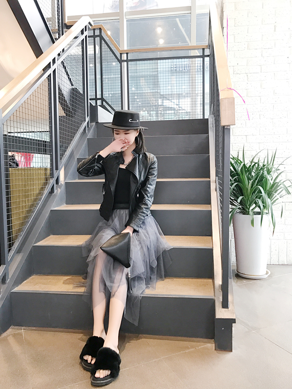 2017 mùa xuân và mùa thu ladies new áo khoác da nhỏ mùa xuân ngắn slim Slim Hàn Quốc pu leather collar đầu máy áo khoác nhỏ áo da báo