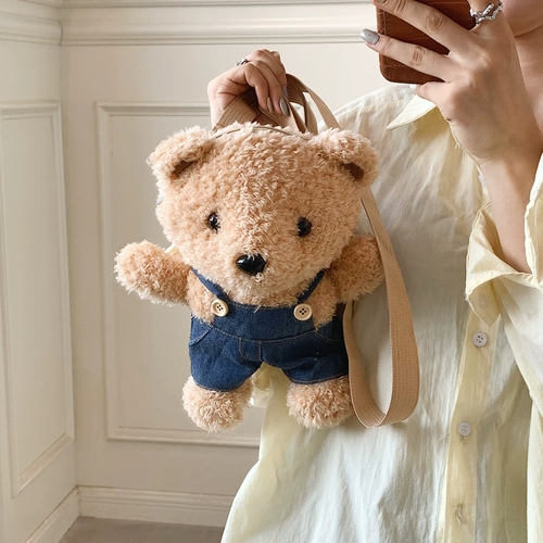 Мультяшная милая плюшевая сумка через плечо, сумка на одно плечо, сумка для телефона, кукла, с медвежатами, популярно в интернете, подарок на день рождения