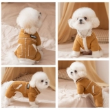 Замшевое четвероногое хлопковое пальто, зимняя одежда для собак, зимняя одежда, 202, новый стиль, бишон, Тедди, зима для маленьких собак