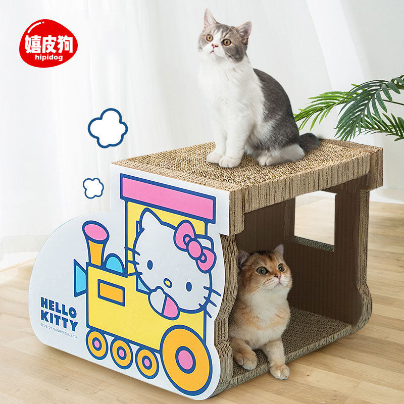 Vertical cat scratch board cat nest integrated corrugated paper non-chip wear-resistant claws special cat toy supplies multi-function