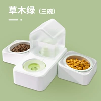 Питательная вода-зеленая керамика 3 миски