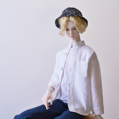 taobao agent BJD MSD baby clothes stand -up collar shirt casual shirt 7 point sleeve uncle uncle 3 points 4 points