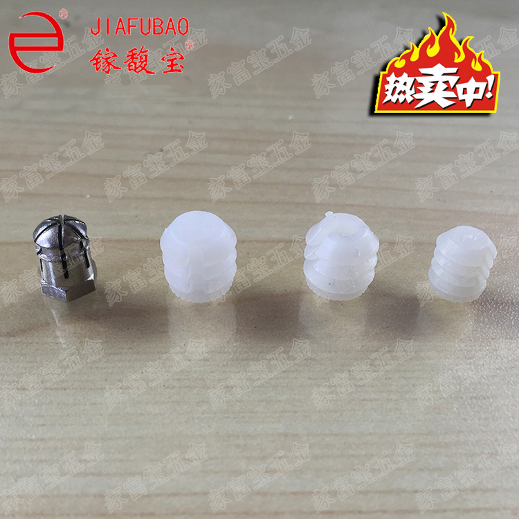 M6M4 environmentally friendly zinc alloy pre-embedded fluffy screw cap furniture in three-in-one connection 6mm nut plate type screw