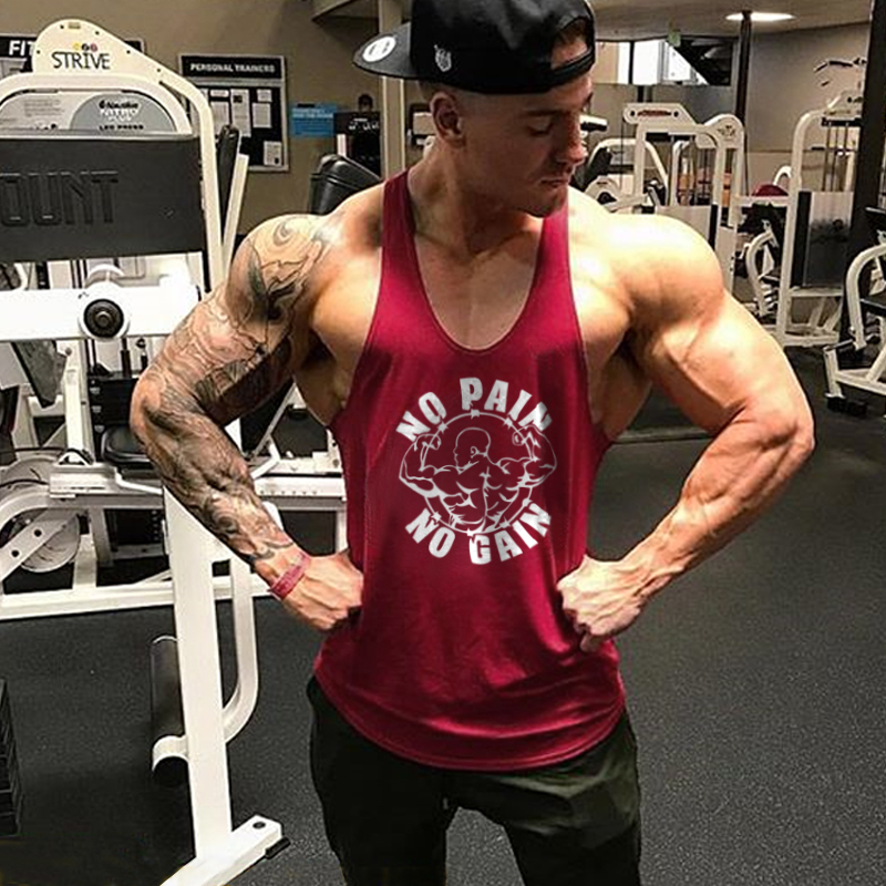 thể dục lỏng cơ bắp kiểu nam vest từ sling vận động bodybuilding đào tạo vest mẫu mồ hôi hấp thụ châu Âu và xu hướng Mỹ