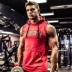 Áo vest nam không tay thể dục vest thể thao vest vest vai cơ bắp anh em đào tạo thấm mồ hôi thấm nước bông đẹp trai áo ba lô nam Áo vest cotton