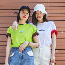 Han Huohuo star with the same donottag retro car Korean version of the couple printed short-sleeved round-neck T-shirt women