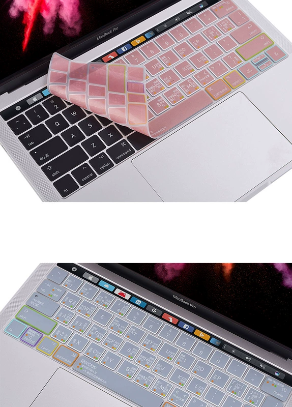 macbook pro apple máy tính air13 inch màng bàn phím máy tính xách tay 15 new pro13.3 phím tắt silicone mac 12 hệ thống os siêu mỏng chức năng 11 màng bảo vệ chống nước và chống bụi - Phụ kiện máy tính xách tay