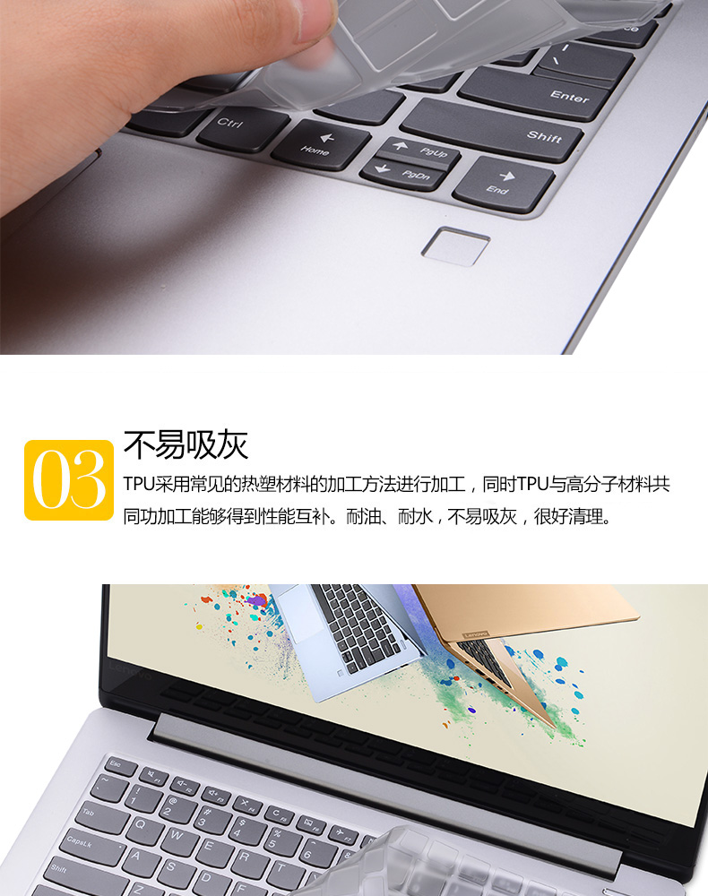 Gấp phim pha lê bàn ​​phím máy tính xách tay màng bảo vệ thích hợp cho Lenovo nhỏ thời trang 7000-1314 15 nhỏ máy tính mới 14-2019 15,6-inch 13,3-inch đầy đủ bảo hiểm thủy triều 5000 phụ kiện yoga710 - Phụ kiện máy tính xách tay túi đựng laptop hp