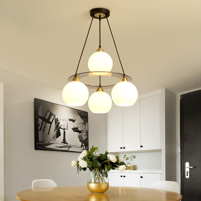 Nordic Chandelia Creative Personality Dining Room Lamp Postmodern Minimalist Strip Lights Three-Four Heads Table Dining Room Bar CHANDELIA