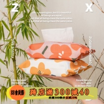 Zuoxiandundao Xianghua series tissue bag tissue box household living room paper bag storage portable fabric hanging type