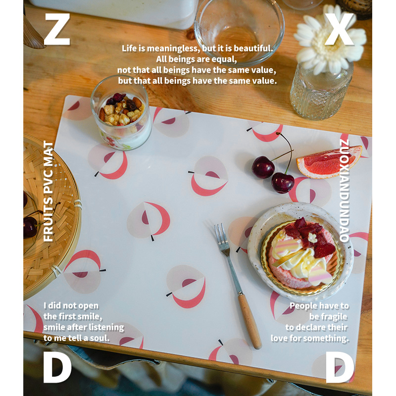 Left Salty Road Fruit Series Pvc Meal Cushion Ins Wind Waterproof Oil & Oil Creative Heat Insulation Elementary School Kids Anti Slip Decoration Cushion