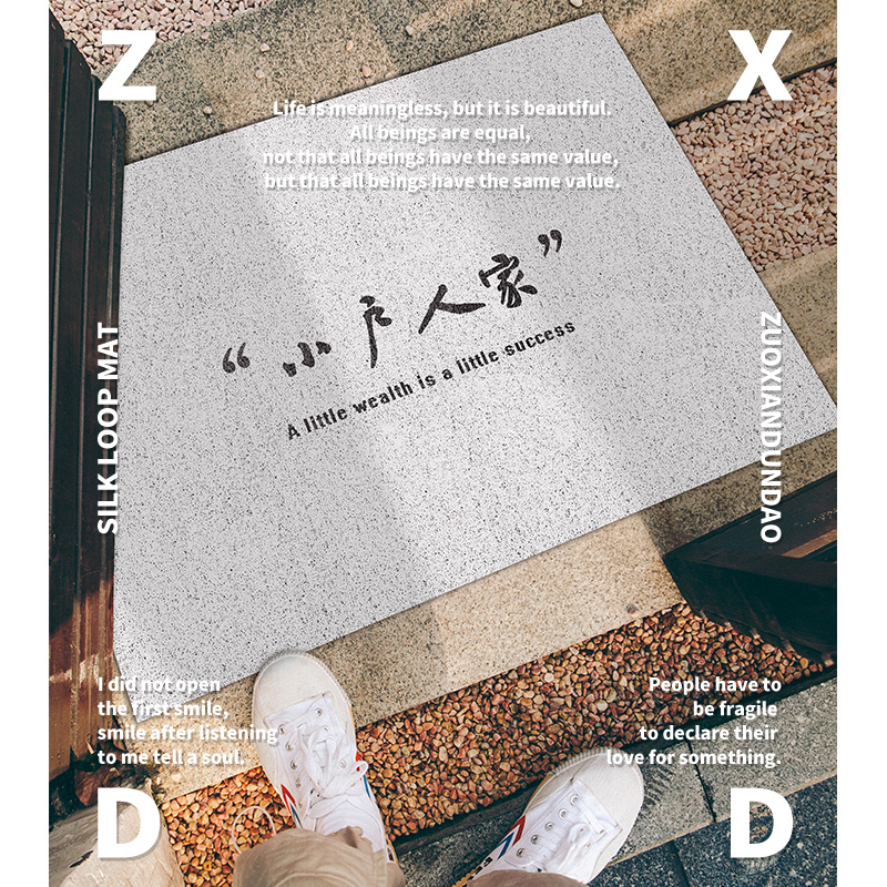 Left Hamxian Road small family Family series Entry doormat Anti-slip Home In doorway Ins silk ring Rub Footbed subs