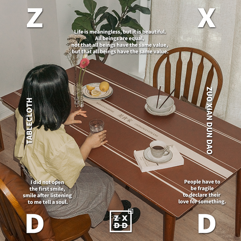 Fashion Light Lavish Leather Table Cloth Waterproof Anti-Oil Wash Insulation Pins Nordic PVC Tea Table Leather Cushion Table Desk Mat