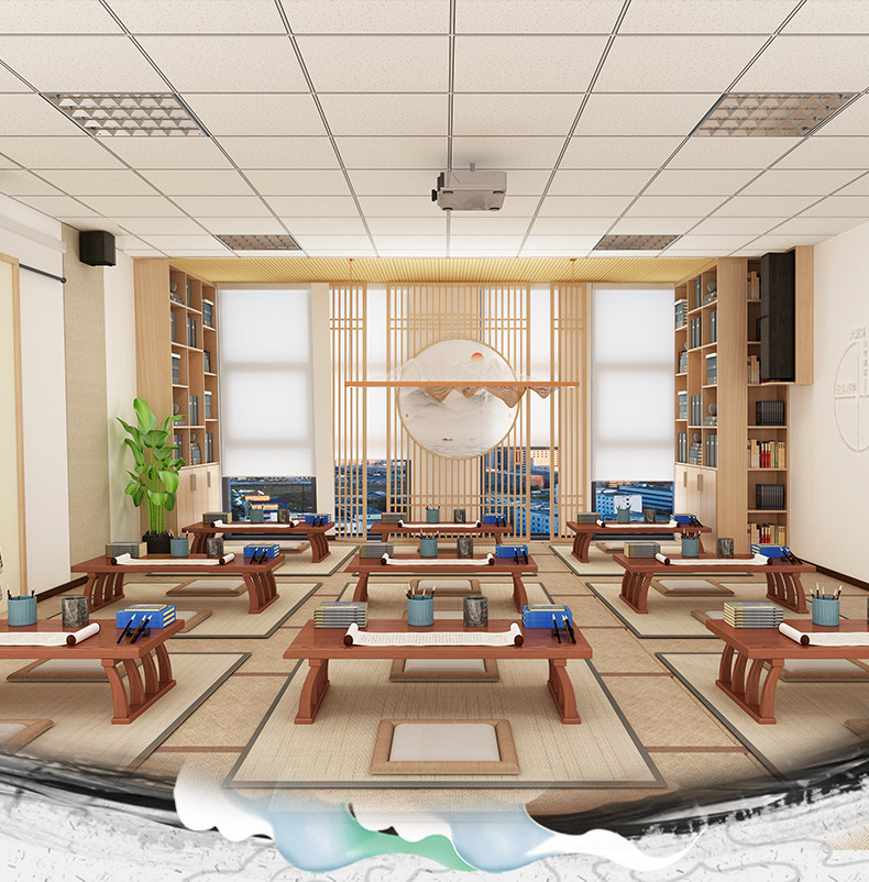 Long and short legs low table solid wood training desks and chairs home tutoring class desks and chairs - Taobao