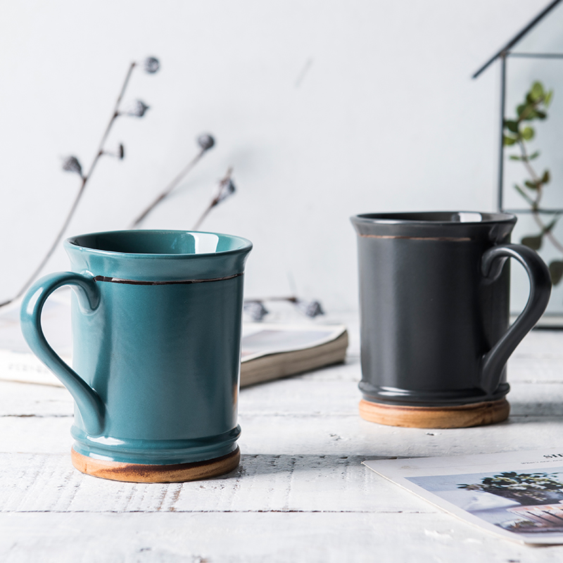 Lototo Japanese ceramic creative breakfast cup of coffee cup ultimately responds a cup of household contracted milk cup keller cup